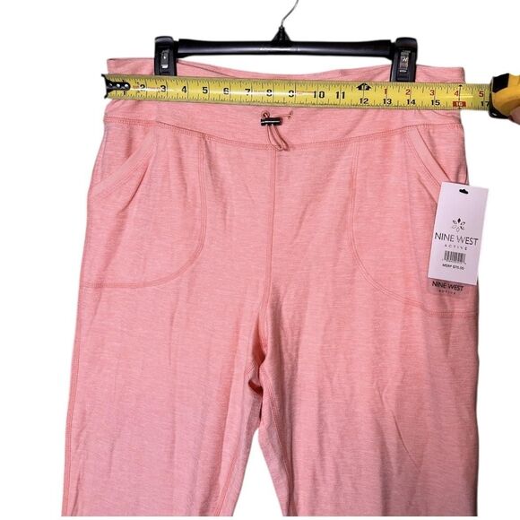 Nine West Active Pants Womens 1X Pink Jogger Sweatpants Drawstring Pockets - Picture 4 of 12